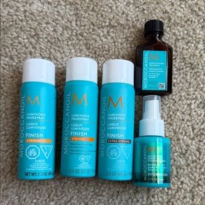 Moroccanoil hair spray treatment leave in conditioner travel set